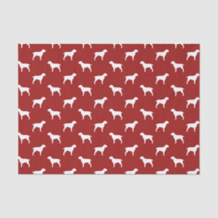 Papel De Seda Patrón de Siluetas de Spinone Italiano Rojo