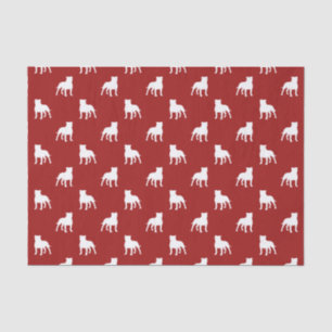 Papel De Seda Patrón de Siluetas de Staffordshire Bull Terrier R