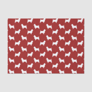 Papel De Seda Patrón de Siluetas de Terrier Australiano Rojo