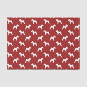 Papel De Seda Patrón de Siluetas de Terrier Galés Rojo
