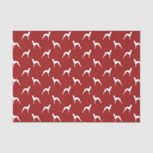 Papel De Seda Patrón de siluetas de Whippet Rojo