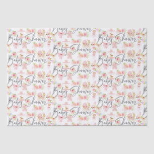 Papel De Seda Patrón de símbolos de recién nacidos de tipografía