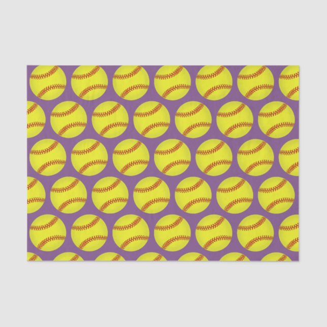 Papel De Seda Patrón de Softbol (Anverso)