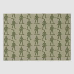 Papel De Seda Patrón de soldados del ejército verde