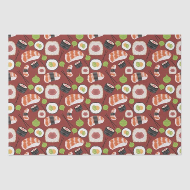 Papel De Seda Patrón de sushi (Anverso)