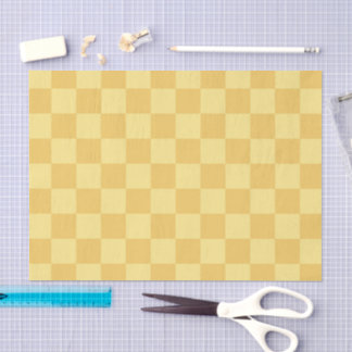 Papel De Seda Patrón de tablero de ajedrez amarillo
