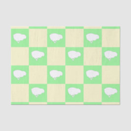 Papel De Seda Patrón de tablero de cheques de Pascua con motivo