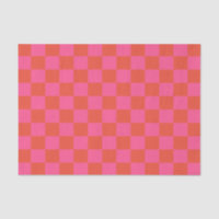 Patrón de tablero de cheques en rosa y Naranja 