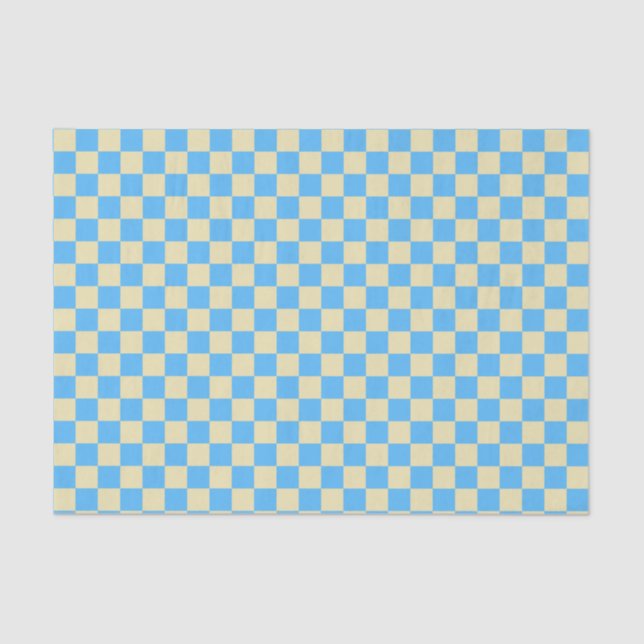 Papel De Seda Patrón de tablero de mandos retro estético azul bl (Anverso)