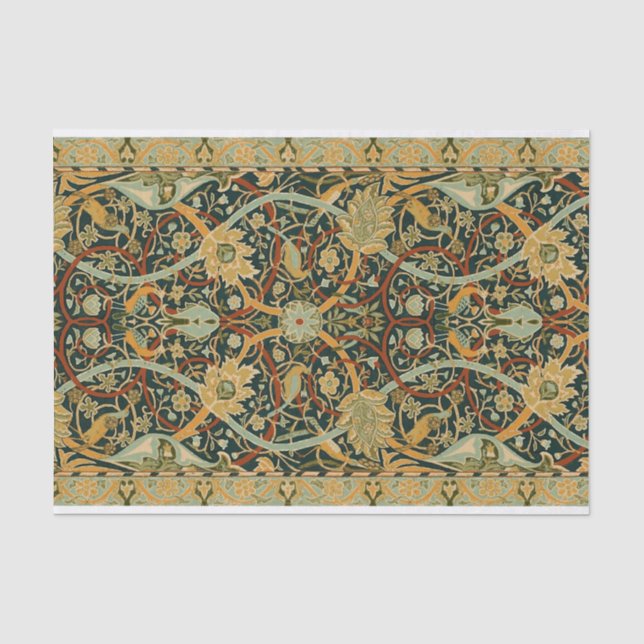 Papel De Seda Patrón de tapiz del bosque de William Morris: Vint (Anverso)