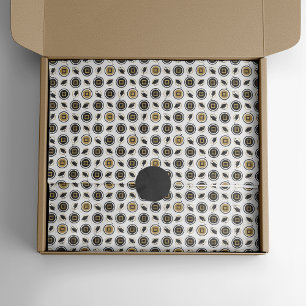 Papel De Seda Patrón de tapón de graduación de negro y oro