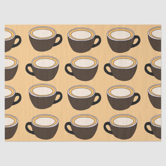 Papel De Seda Patrón de taza de café (Anverso)