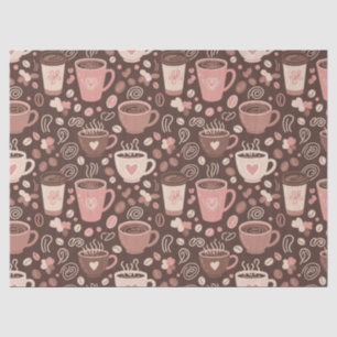 Papel De Seda Patrón de taza de café acogedor (2)
