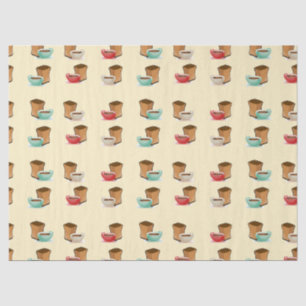 Papel De Seda patrón de tazas de café