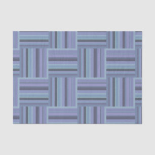 Papel De Seda Patrón de tejido de rayas de color azul-gris