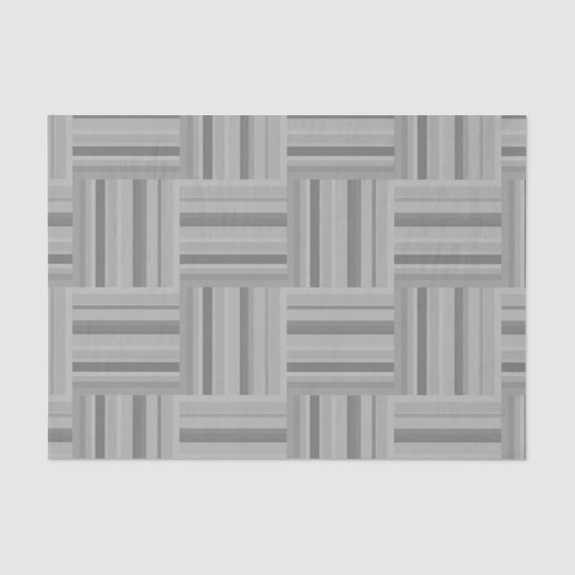 Papel De Seda Patrón de tejido de rayas grises (Anverso)