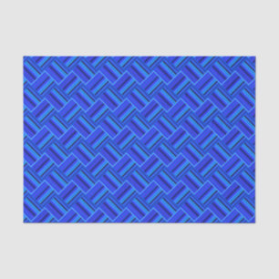 Papel De Seda Patrón de tejido diagonal de franjas azules