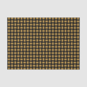 Papel De Seda Patrón de Tejido Negro Naranja