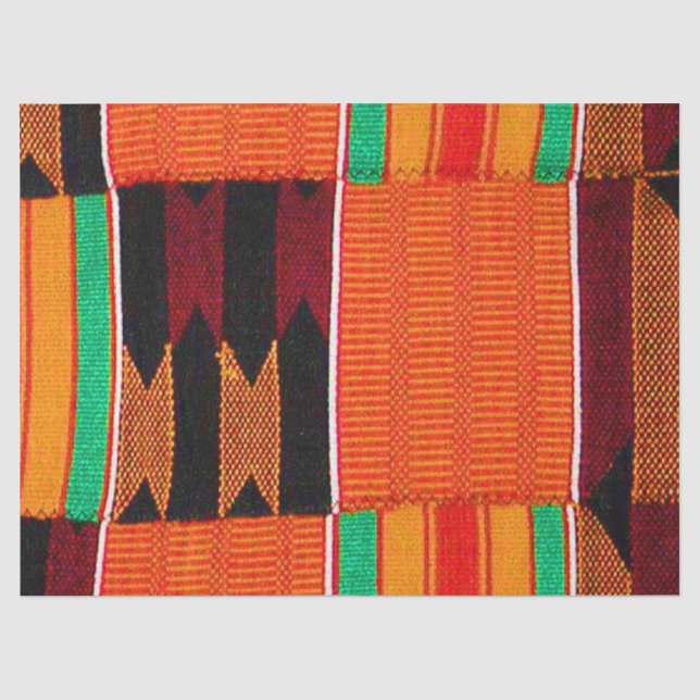 Papel De Seda Patrón de tela de Kente (Anverso)