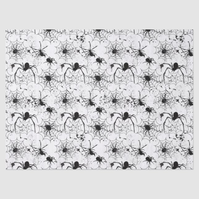Papel De Seda Patrón de telaraña de Halloween (Anverso)