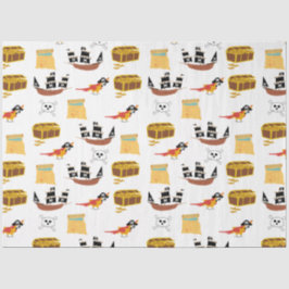 Papel De Seda Patrón de tema del escudo Pirata