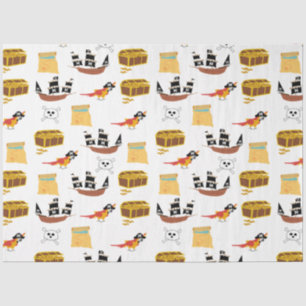 Papel De Seda Patrón de tema del escudo Pirata