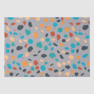 Papel De Seda Patrón de terrazo colorido