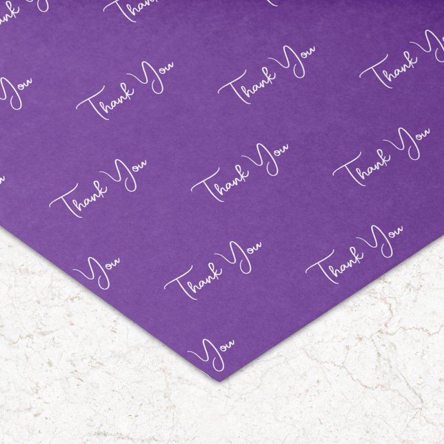 Papel De Seda Patrón de texto personalizado Gracias Morado (Subido por el creador)