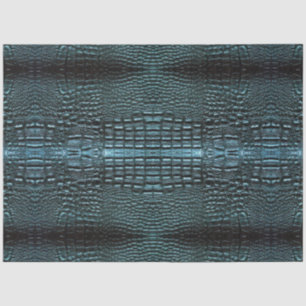 Papel De Seda Patrón de textura de cuero de caimán azul