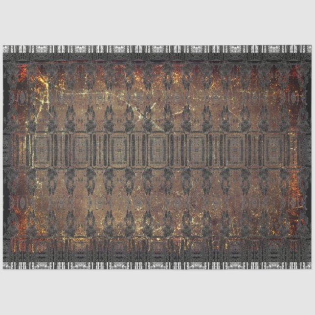 Papel De Seda Patrón de textura negro antiguo marrón (Anverso)