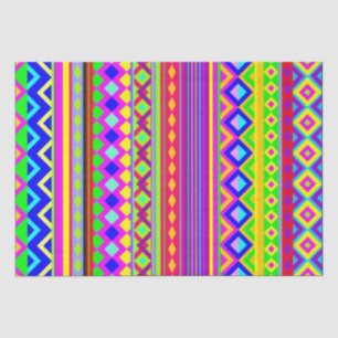 Papel De Seda Patrón de textura psicodélica étnica