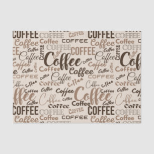 Papel De Seda Patrón de tipografía de café vintage (4)