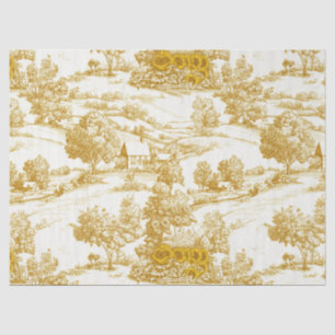 Papel De Seda Patrón de Toile de Granja de Girasoles Dorados Rús