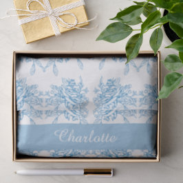 Papel De Seda Patrón de Toile Francés Azul