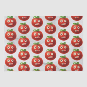 Papel De Seda Patrón de tomate gracioso - Arte vegetal Personali