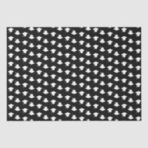 Papel De Seda Patrón de tope de graduación blanco y negro modern