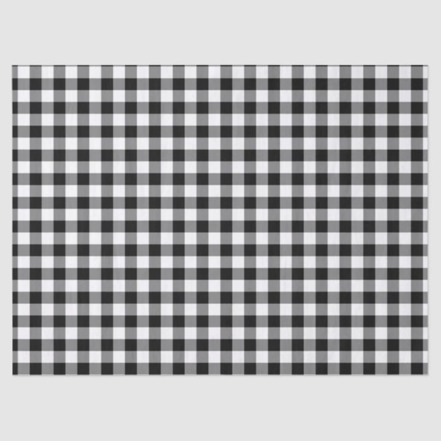 Papel De Seda Patrón de trenzado en blanco y negro (Anverso)