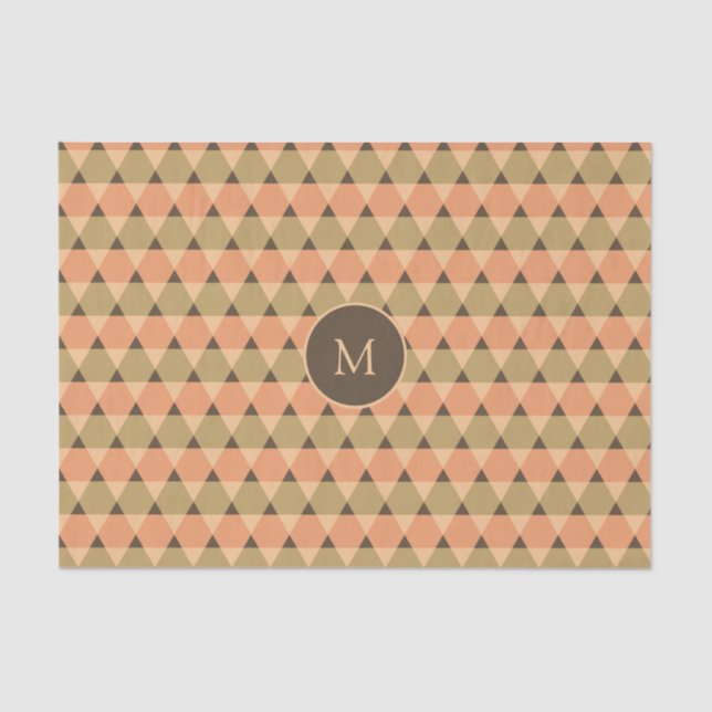 Papel De Seda Patrón de triángulos (Anverso)