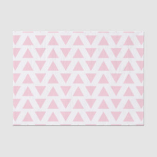 Papel De Seda Patrón de triángulos rosa y blanco pastel