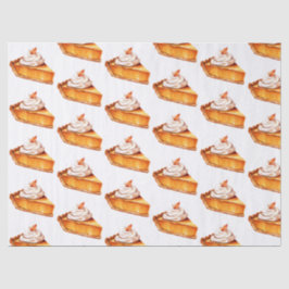 Papel De Seda Patrón de tubería de calabaza boho acuarela