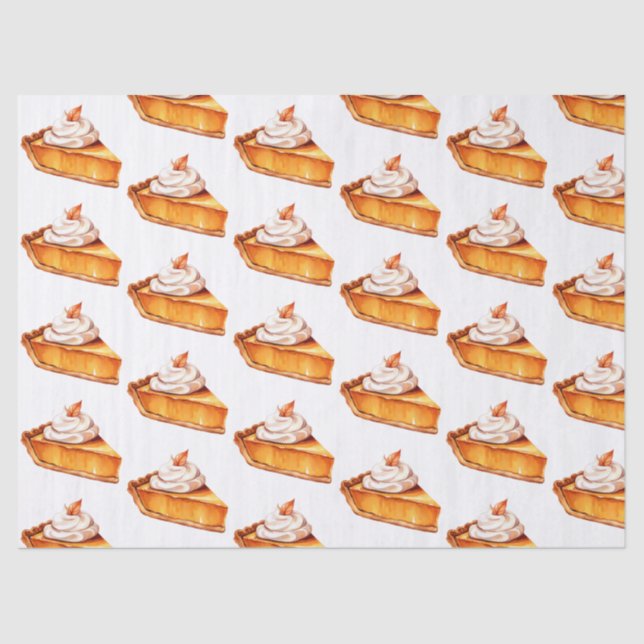 Papel De Seda Patrón de tubería de calabaza boho acuarela (Anverso)