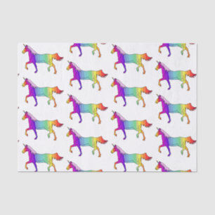 Papel De Seda Patrón de Unicornio Arcoíris