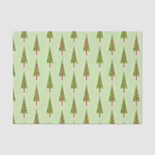 Papel De Seda Patrón de vacaciones de árbol de Navidad