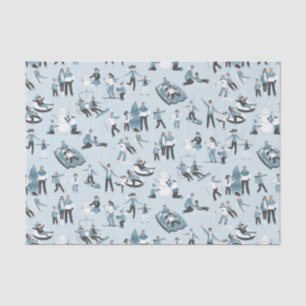 Papel De Seda Patrón de vacaciones de Navidades divertidos de la