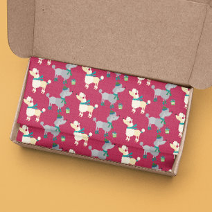 Papel De Seda Patrón de vacaciones de perro canino cangrejo de n