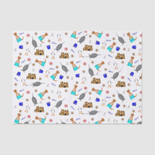 Papel De Seda Patrón de vacaciones de verano en la playa de Oliv