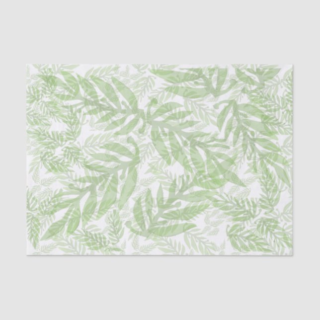 Papel De Seda Patrón de vegetación pálido (Anverso)