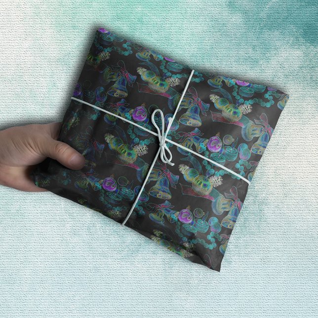 Papel De Seda Patrón de velas de Navidades brillantes de luz neg (Subido por el creador)