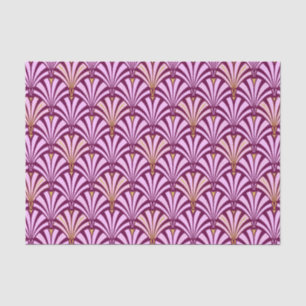 Papel De Seda Patrón de ventilador Art Deco - orquídea y púrpura