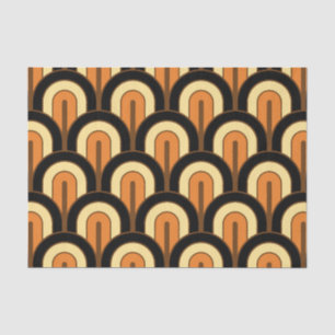 Papel De Seda Patrón de ventilador geométrico gradado retro
